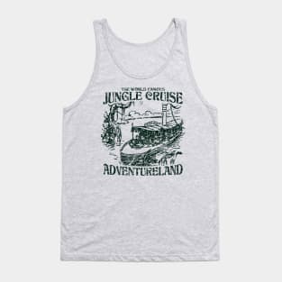 World Famous Jungle Cruise - Adventureland (Dark Green) Tank Top